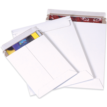 White Self-Seal Flat Mailers - 25 Packs