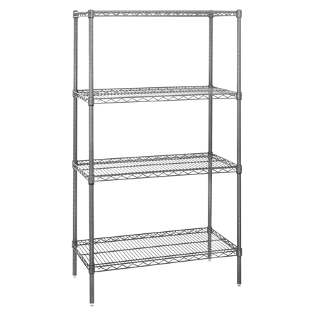 72 x 36 x 86" - 4 Shelf Wire Shelving Starter Unit