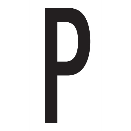 3 <span class='fraction'>1/2</span>" "P" Vinyl Warehouse Letter Labels