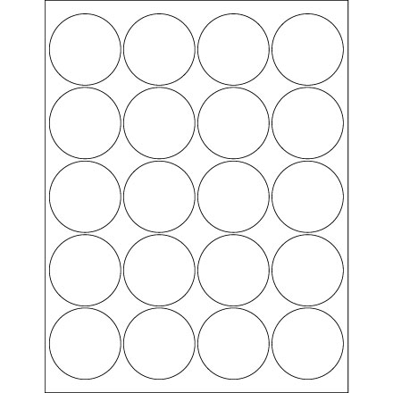 White Circle Laser Labels