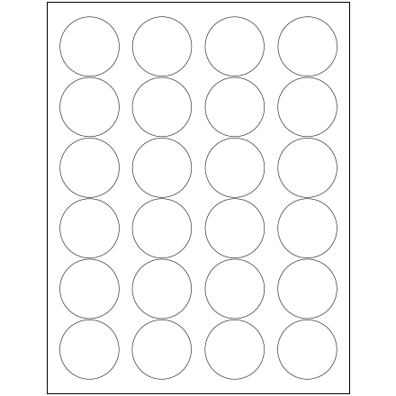 1 <span class='fraction'>2/3</span>" White Circle Laser Labels