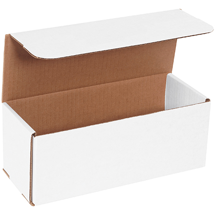 10 x 4 x 4" White Corrugated Mailers