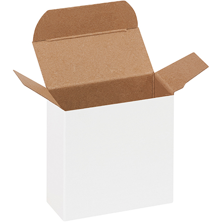 3 x 1 <span class='fraction'>5/16</span> x 3" White Reverse Tuck Folding Cartons