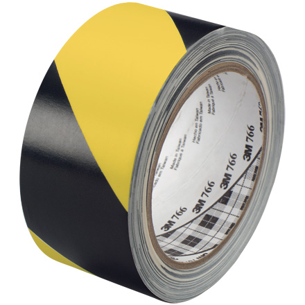 2" x 36 yds. Black/Yellow 3M Safety Warning Tape 766